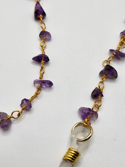 Amethyst eyeglass Chain💜