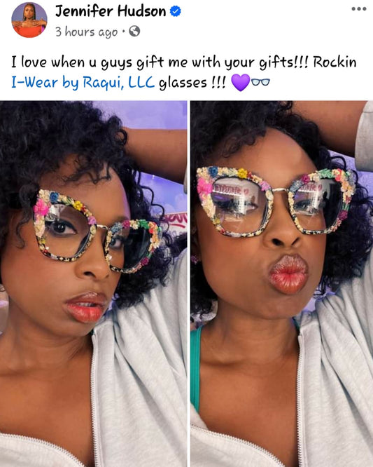 Happy Place eyeglass frames on Jennifer Hudson