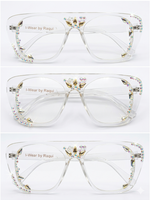 Invisible eyeglasses viewed in triplicate