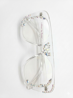 Invisible eyeglasses viewed vertically